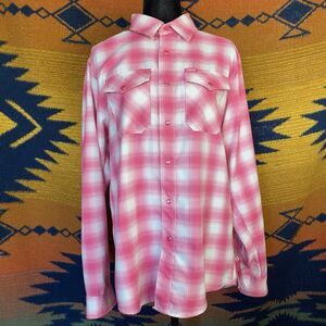 Dixxon The Ribbon Sold Out Limited Edition Plaid Flannel. Medium. Pearl Snap.